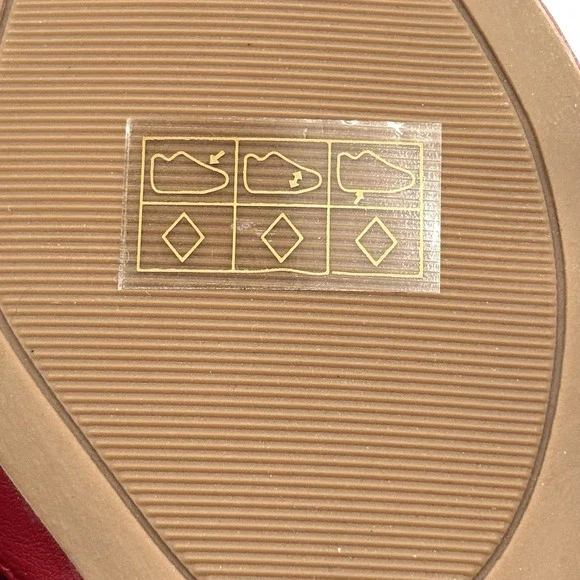 Journee Collection Red Olivea Flats Slides with Foot Straps Cushioned Size 6 - Picture 7 of 10